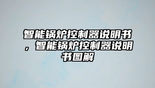 智能鍋爐控制器說明書，智能鍋爐控制器說明書圖解