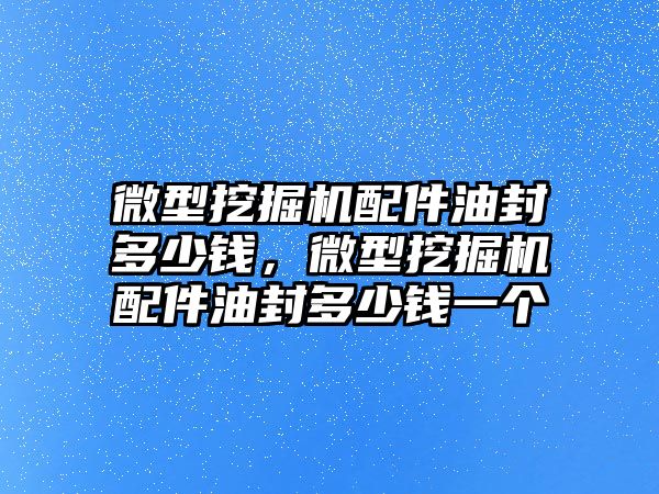 微型挖掘機配件油封多少錢，微型挖掘機配件油封多少錢一個