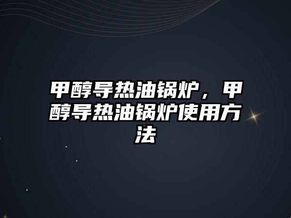 甲醇導熱油鍋爐，甲醇導熱油鍋爐使用方法