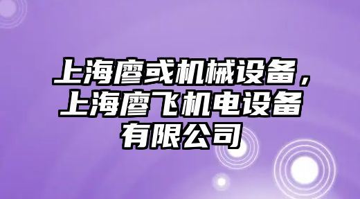 上海廖或機械設備，上海廖飛機電設備有限公司