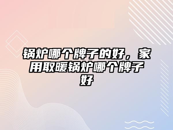 鍋爐哪個牌子的好，家用取暖鍋爐哪個牌子好