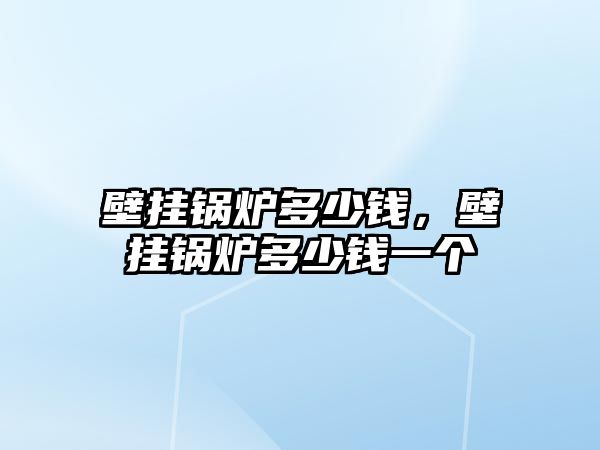 壁掛鍋爐多少錢，壁掛鍋爐多少錢一個