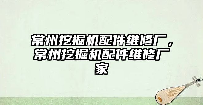 常州挖掘機配件維修廠，常州挖掘機配件維修廠家