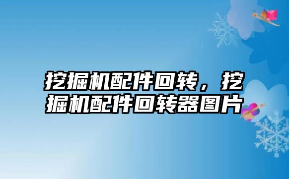 挖掘機配件回轉，挖掘機配件回轉器圖片