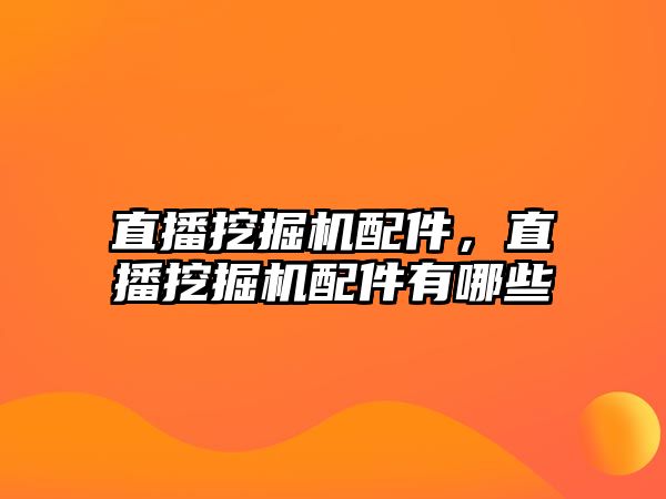 直播挖掘機配件，直播挖掘機配件有哪些