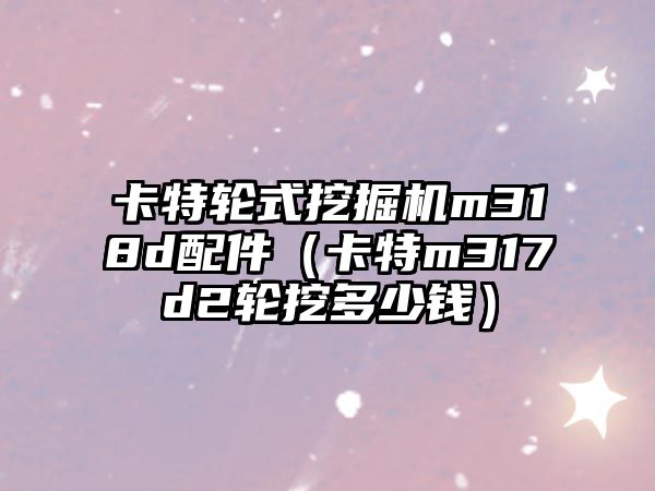 卡特輪式挖掘機m318d配件（卡特m317d2輪挖多少錢）