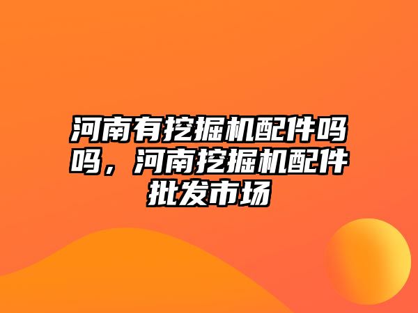 河南有挖掘機配件嗎嗎，河南挖掘機配件批發(fā)市場