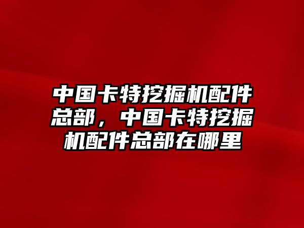 中國卡特挖掘機配件總部，中國卡特挖掘機配件總部在哪里