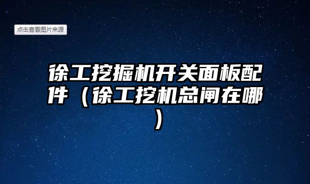 徐工挖掘機開關面板配件（徐工挖機總閘在哪）