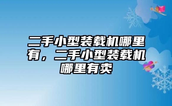 二手小型裝載機(jī)哪里有，二手小型裝載機(jī)哪里有賣