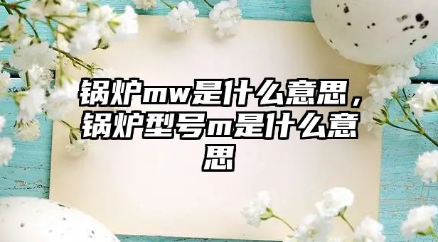 鍋爐mw是什么意思，鍋爐型號m是什么意思