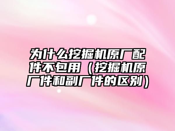 為什么挖掘機(jī)原廠配件不包用（挖掘機(jī)原廠件和副廠件的區(qū)別）