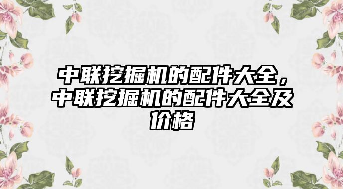 中聯挖掘機的配件大全，中聯挖掘機的配件大全及價格