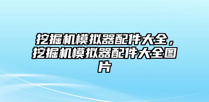 挖掘機(jī)模擬器配件大全，挖掘機(jī)模擬器配件大全圖片