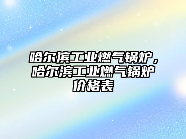 哈爾濱工業燃氣鍋爐，哈爾濱工業燃氣鍋爐價格表