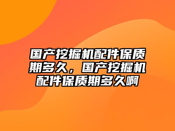 國產挖掘機配件保質期多久，國產挖掘機配件保質期多久啊