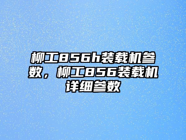 柳工856h裝載機參數，柳工856裝載機詳細參數