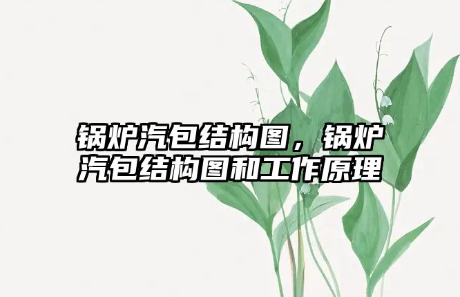 鍋爐汽包結構圖，鍋爐汽包結構圖和工作原理