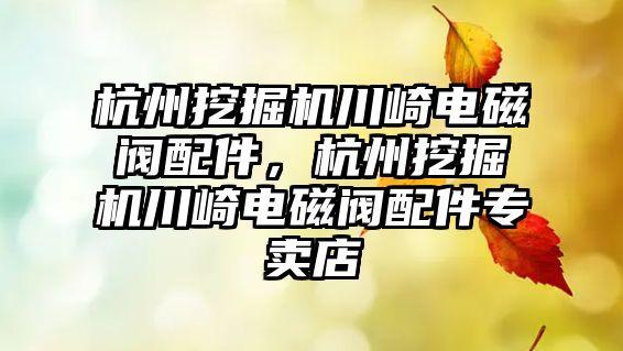 杭州挖掘機川崎電磁閥配件，杭州挖掘機川崎電磁閥配件專賣店