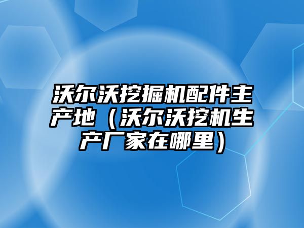 沃爾沃挖掘機配件主產地（沃爾沃挖機生產廠家在哪里）