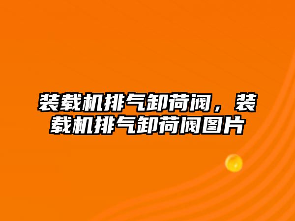 裝載機排氣卸荷閥，裝載機排氣卸荷閥圖片