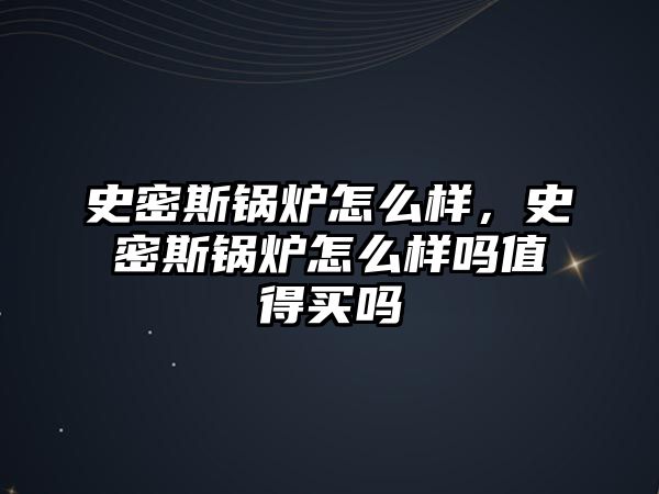 史密斯鍋爐怎么樣，史密斯鍋爐怎么樣嗎值得買嗎