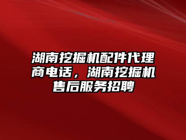 湖南挖掘機配件代理商電話，湖南挖掘機售后服務招聘