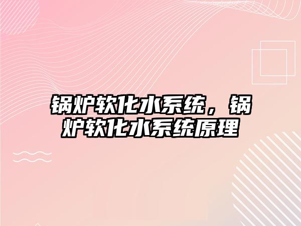 鍋爐軟化水系統，鍋爐軟化水系統原理