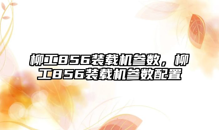 柳工856裝載機參數，柳工856裝載機參數配置