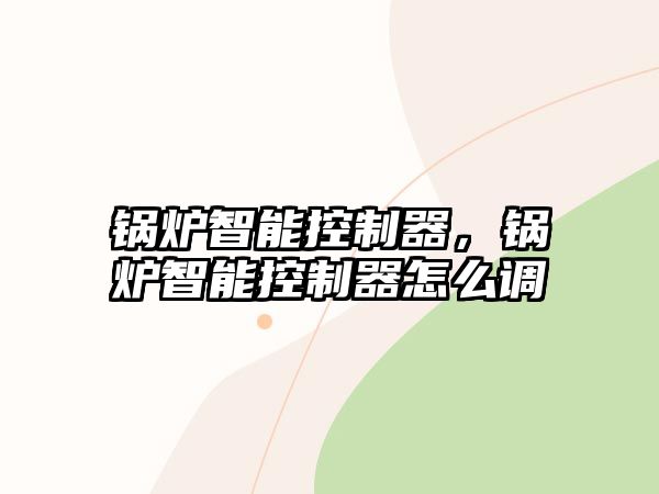 鍋爐智能控制器，鍋爐智能控制器怎么調