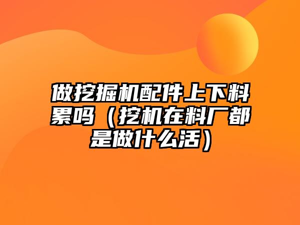 做挖掘機配件上下料累嗎（挖機在料廠都是做什么活）