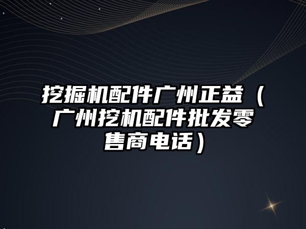 挖掘機配件廣州正益（廣州挖機配件批發零售商電話）