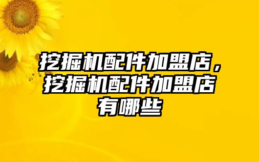 挖掘機配件加盟店，挖掘機配件加盟店有哪些