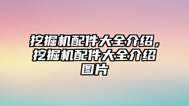 挖掘機(jī)配件大全介紹，挖掘機(jī)配件大全介紹圖片