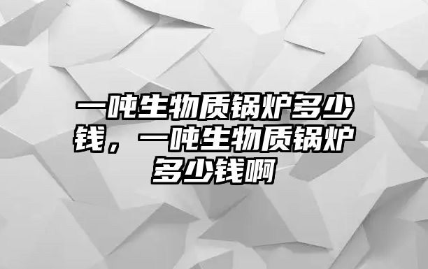 一噸生物質鍋爐多少錢，一噸生物質鍋爐多少錢啊