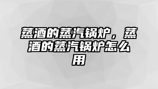 蒸酒的蒸汽鍋爐，蒸酒的蒸汽鍋爐怎么用