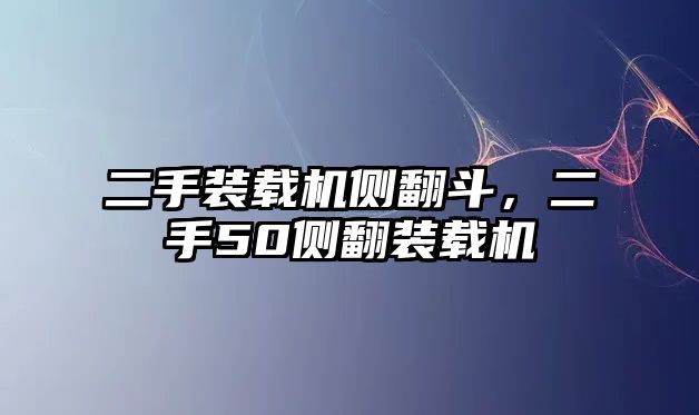 二手裝載機側翻斗，二手50側翻裝載機