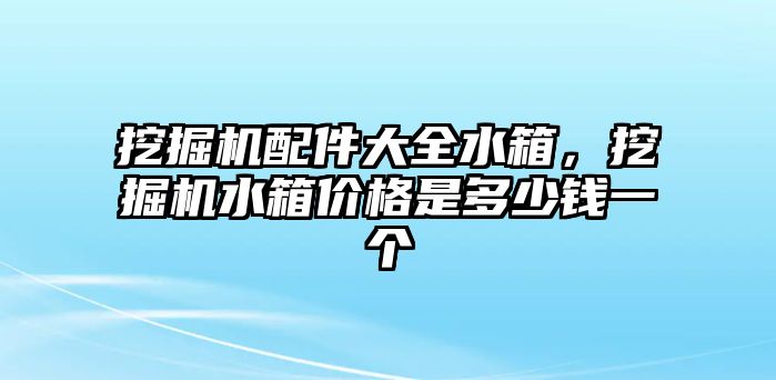 挖掘機配件大全水箱，挖掘機水箱價格是多少錢一個