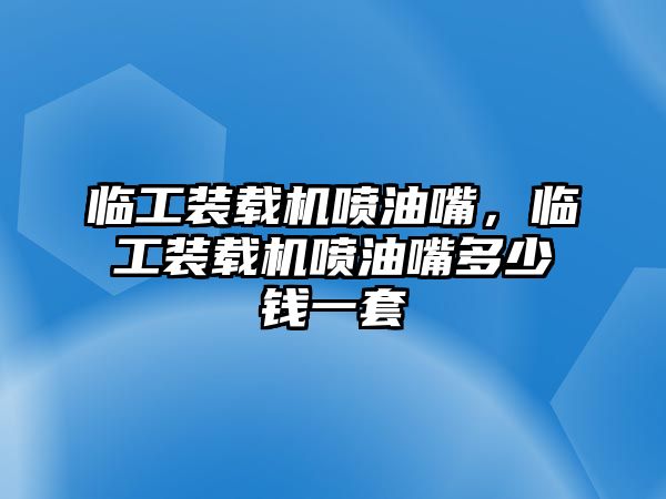 臨工裝載機噴油嘴，臨工裝載機噴油嘴多少錢一套