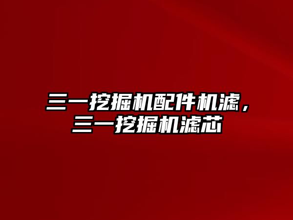 三一挖掘機配件機濾，三一挖掘機濾芯