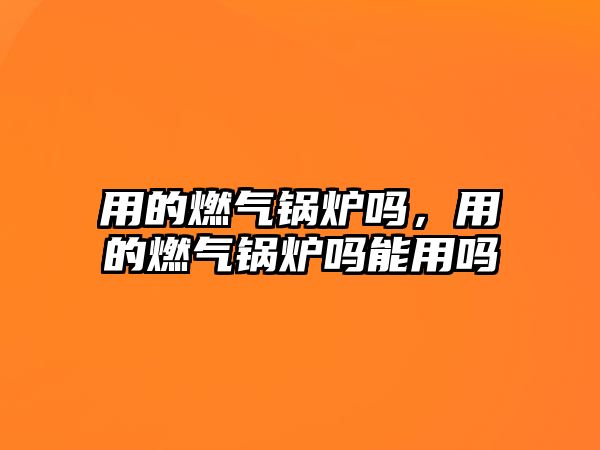 用的燃氣鍋爐嗎，用的燃氣鍋爐嗎能用嗎