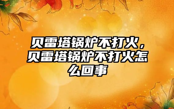 貝雷塔鍋爐不打火，貝雷塔鍋爐不打火怎么回事