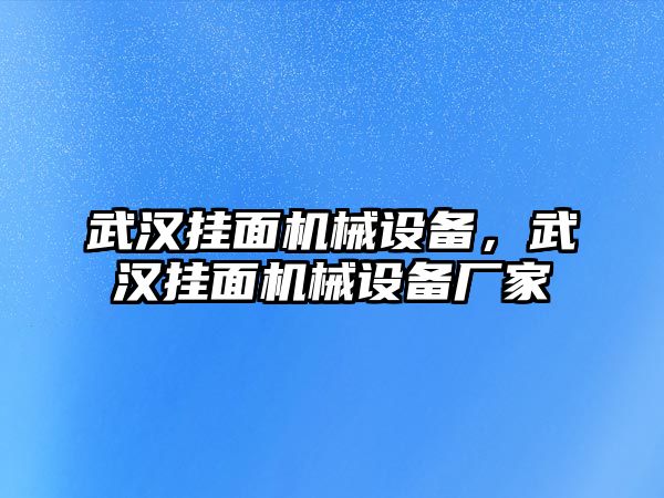 武漢掛面機(jī)械設(shè)備，武漢掛面機(jī)械設(shè)備廠家