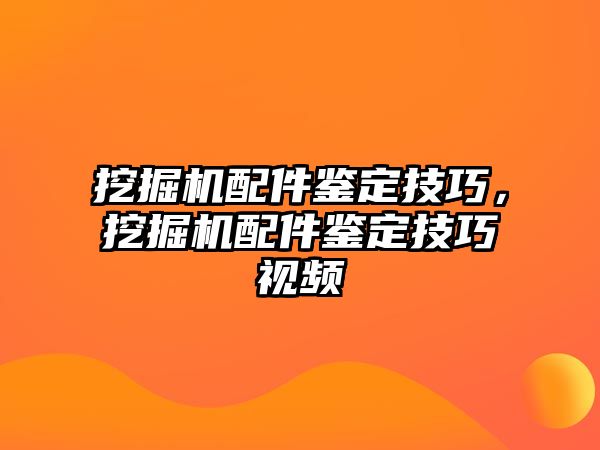 挖掘機配件鑒定技巧，挖掘機配件鑒定技巧視頻