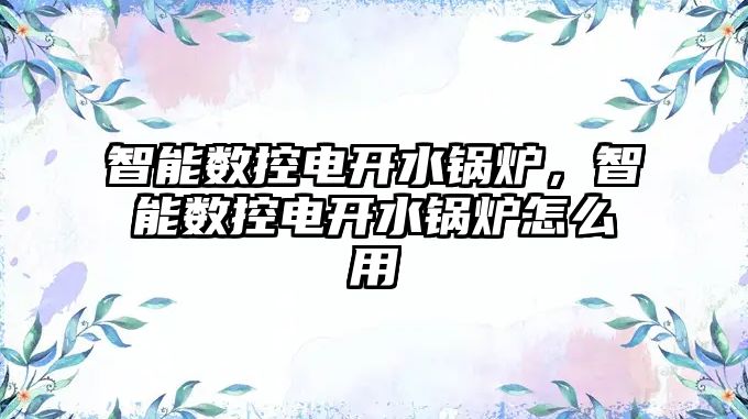 智能數控電開水鍋爐，智能數控電開水鍋爐怎么用