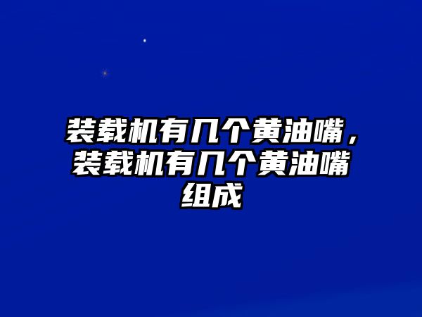 裝載機有幾個黃油嘴，裝載機有幾個黃油嘴組成