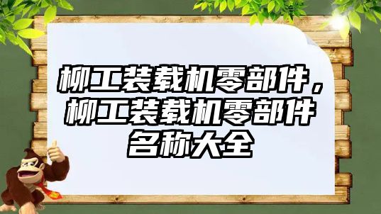 柳工裝載機零部件，柳工裝載機零部件名稱大全