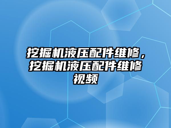 挖掘機液壓配件維修，挖掘機液壓配件維修視頻