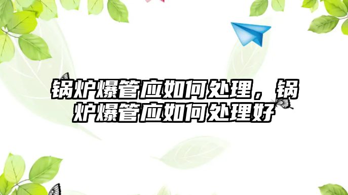 鍋爐爆管應(yīng)如何處理，鍋爐爆管應(yīng)如何處理好