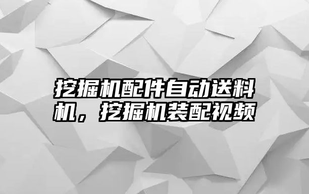 挖掘機配件自動送料機，挖掘機裝配視頻